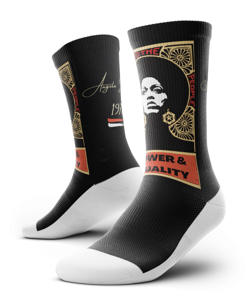 Angela Davis 1971 Power and Equality Socks