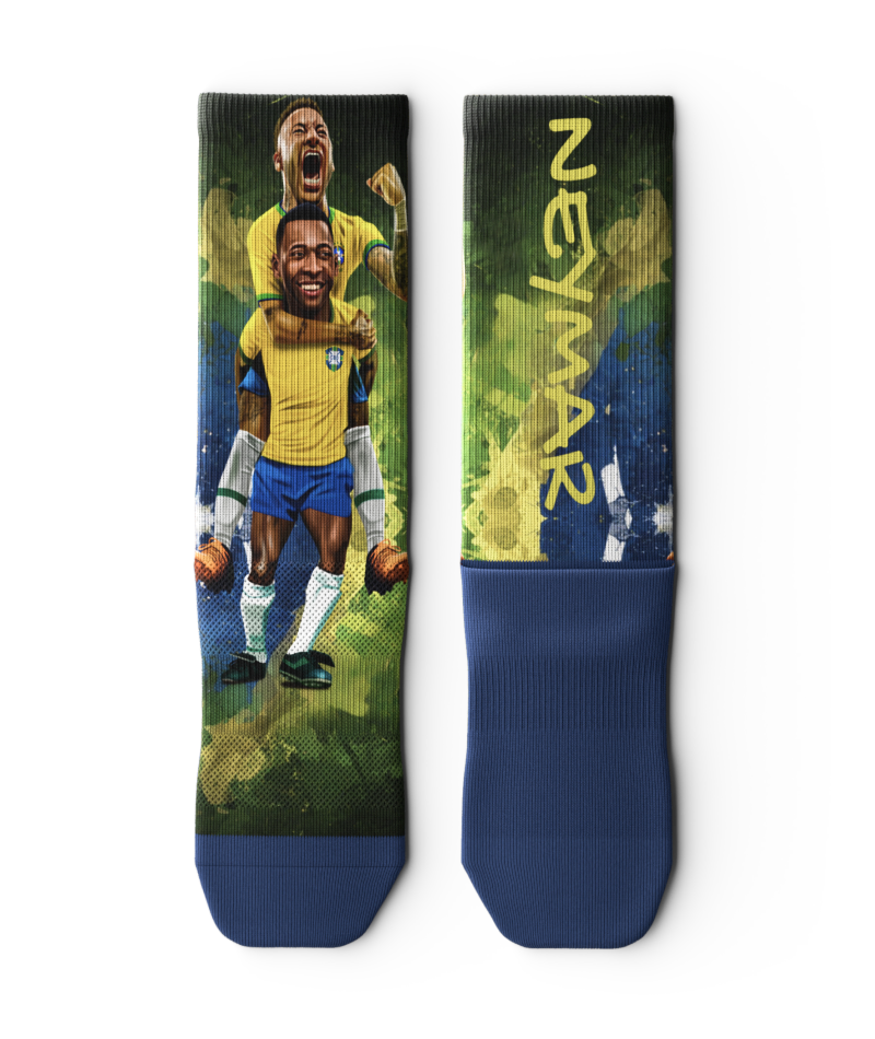 Neymar and Pele "Brazil's Best" Socks