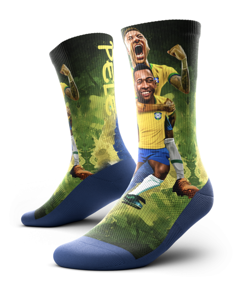 Neymar and Pele "Brazil's Best" Socks