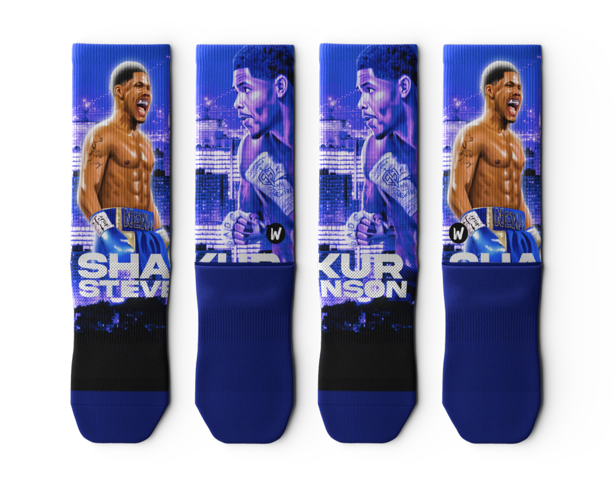 Shakur Stevenson "Newark Made" Split Faced Socks