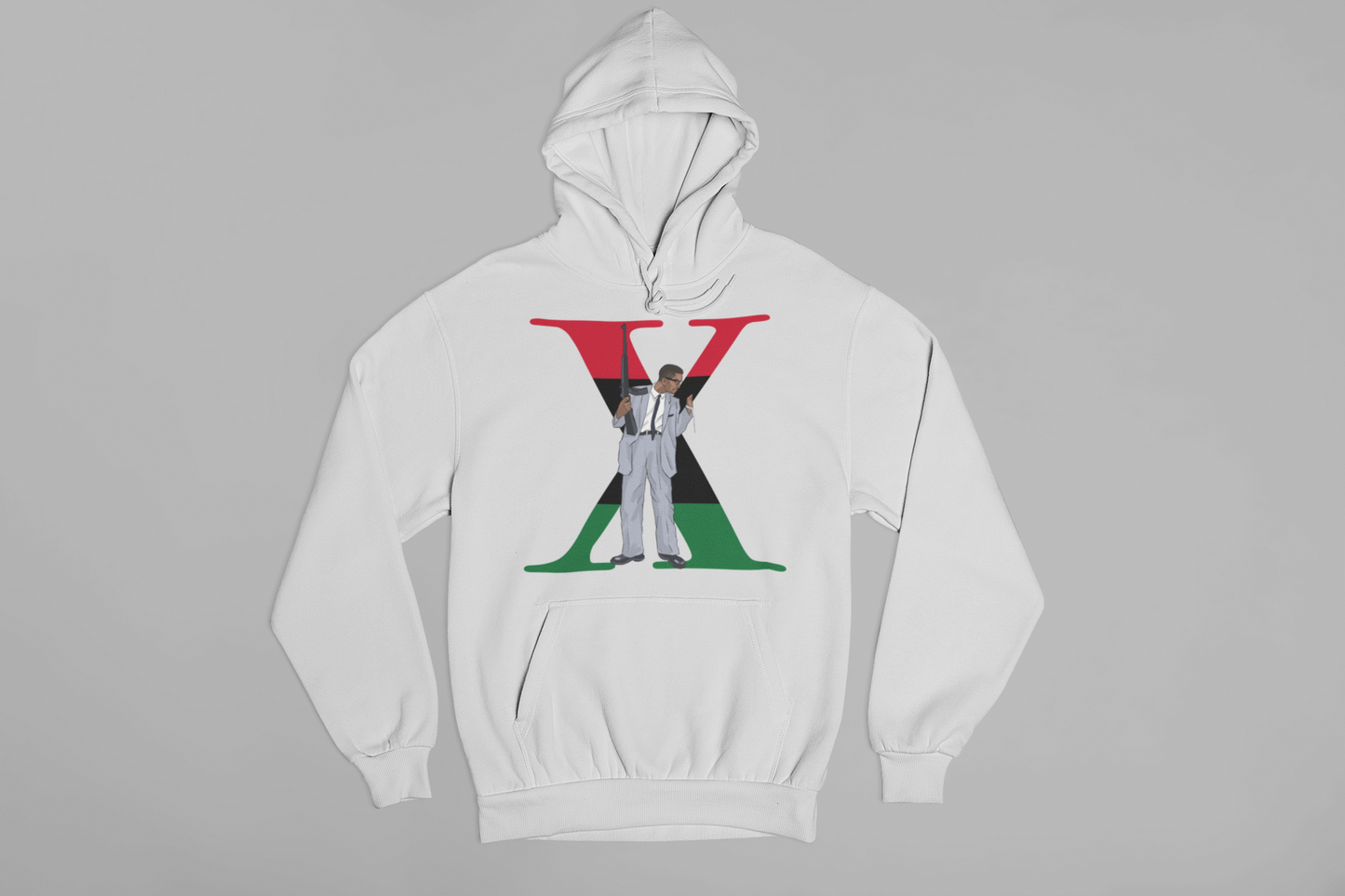 Gray Malcolm X RBG Hoodie