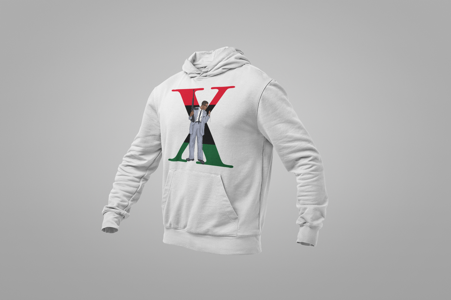 Gray Malcolm X RBG Hoodie