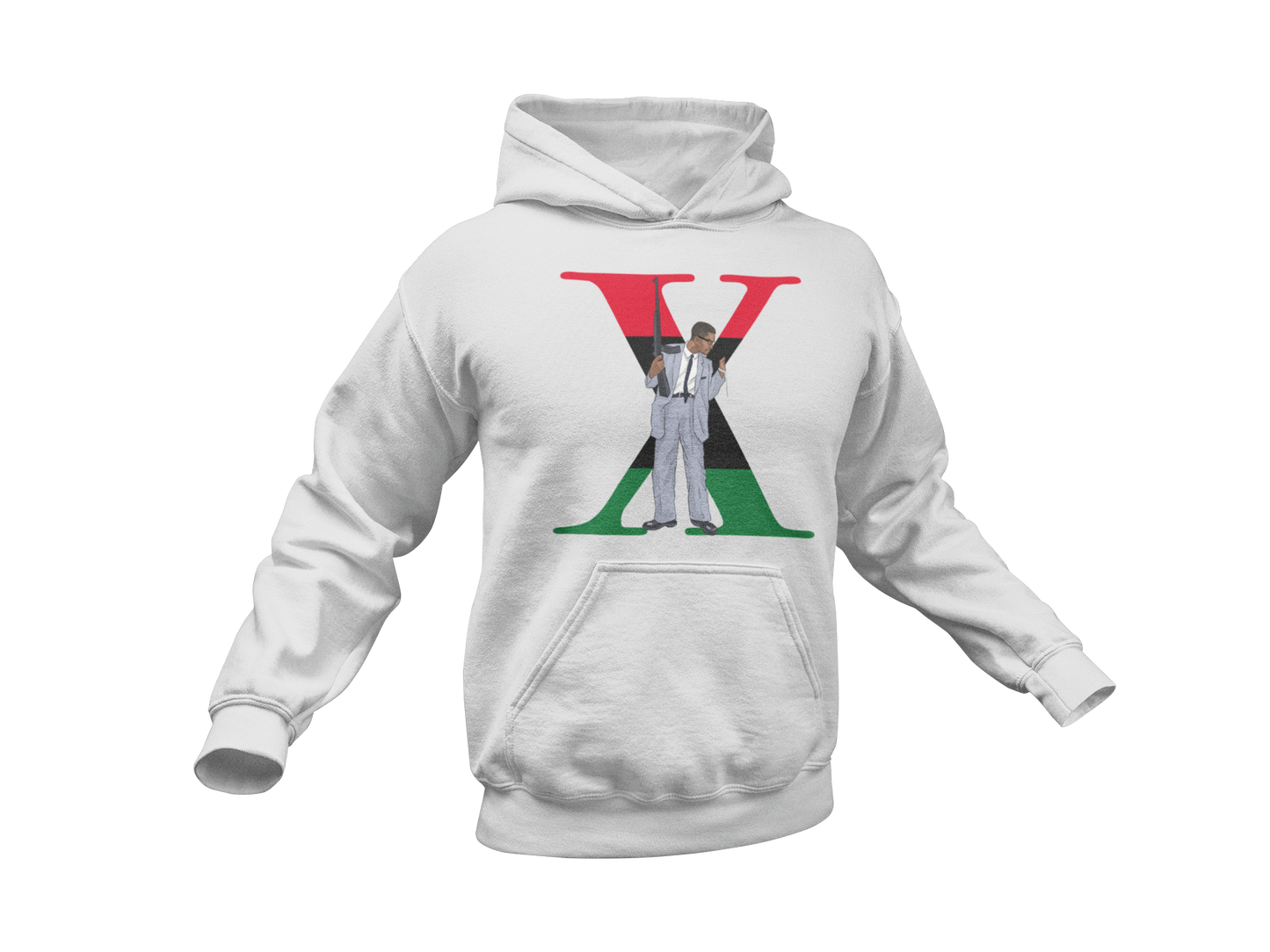 Gray Malcolm X RBG Hoodie